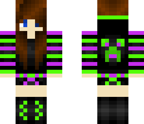 neon creeper hoodie girl edited