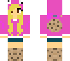 blonde pink cookie monster girl