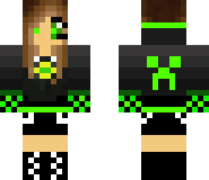 green creeper girl with amulet
