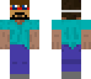 steve in a captain sparklez mask