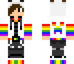 rainbow panda hoodie
