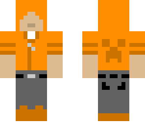 orange hoodie