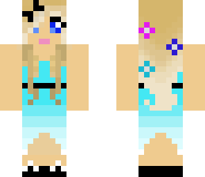 blue dress