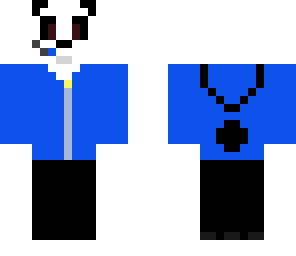 gamer panda in a blue hoodie