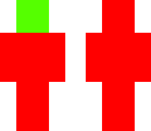 red and green