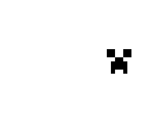 white cloak with a creeper