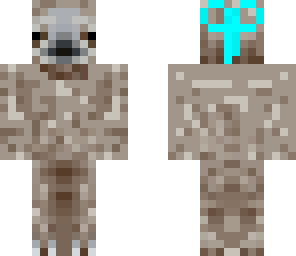 sloth with blue bow 1
