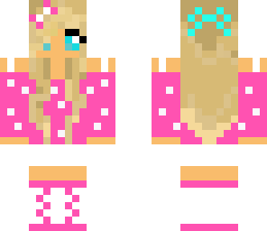 cute girl pink and blue bow