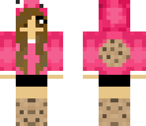 pink brunette cookie