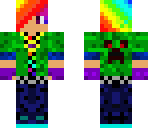rainbow hair creeper boy