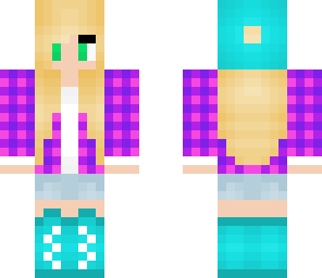 fuchsia plaid girl
