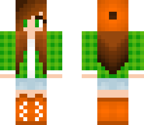 green plaid brunette