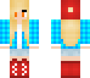 blue plaid girl