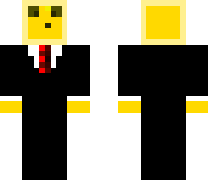 slime amarillo en un traje