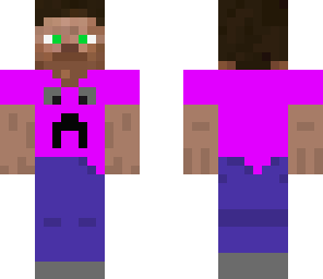 suprised steve and sad creeper