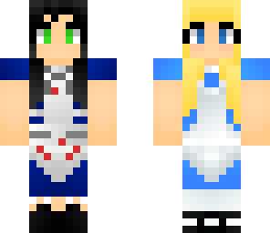 alice on both sides of her