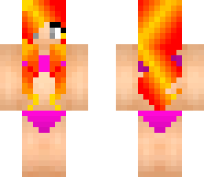 fire haired bikini girl