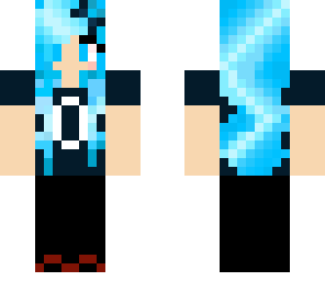 tomboy blue haired girl