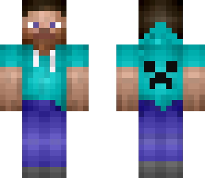 hd steve with headphones and creeper logo