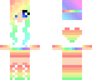 rainbow heart girl