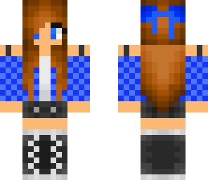 brunette blue checkered girl edited