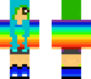 colorful rainbow girl