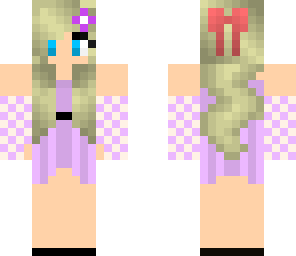 purple dressed girl