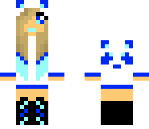 blue panda girl