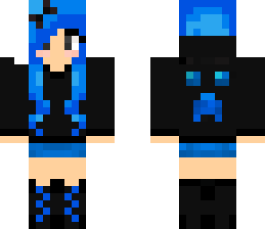 blue haired girl