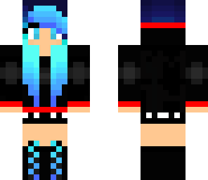 edit of blue emo girl