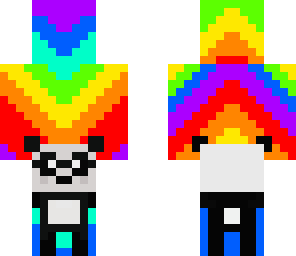 rainbowified nerd panda