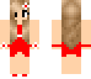 cute girl with a red dress -edit-
