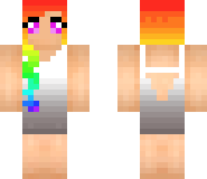 rainbow hair girl