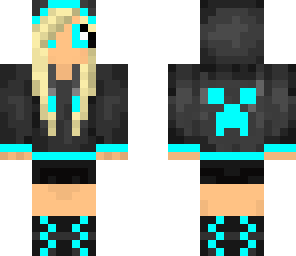 epic blond creeper girl blue