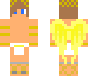 diapered angel golden wings