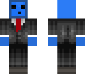 blue berry slime in suit  