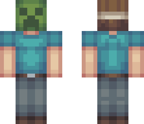 boy with creeper mask