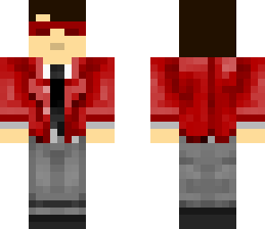 red tuxedo with shades