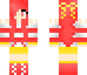 redyellow teenagergirl