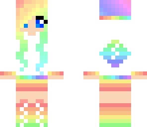 rainbow skittle girl