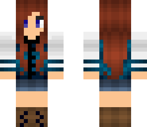high school girl blue and black