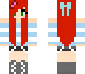 red haired bow girl edit