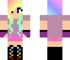 rainbow hair girl
