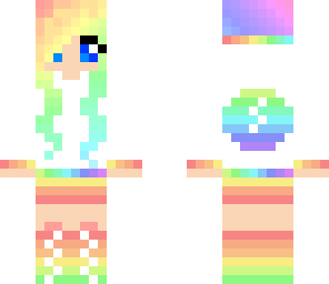 edited rainbow skittle girl