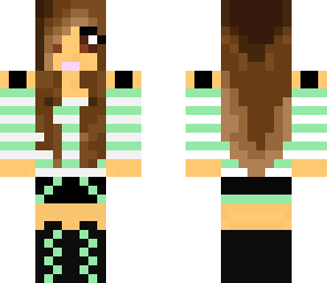 mint stripes girl