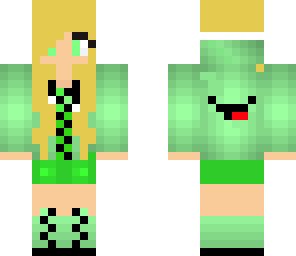 derp green hoodie girl