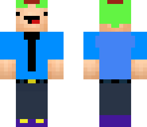 derp buisnessman with green hair and mohawk