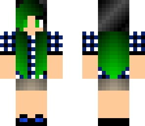 scene girl green