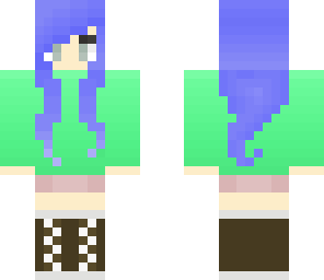 curly purple hair girl