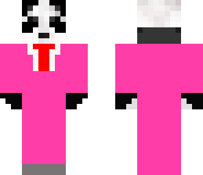 panda in pink suit